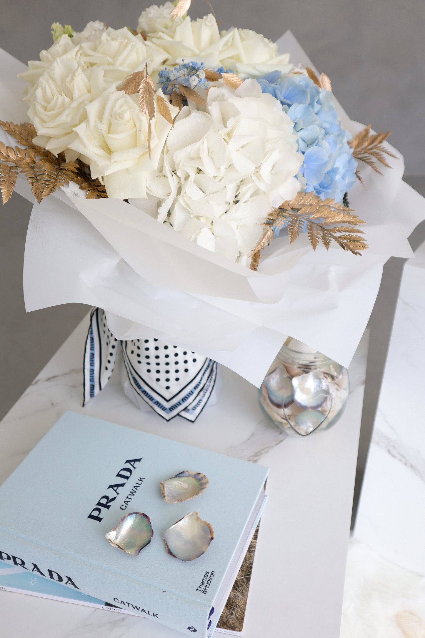 Soft Blue & Gold