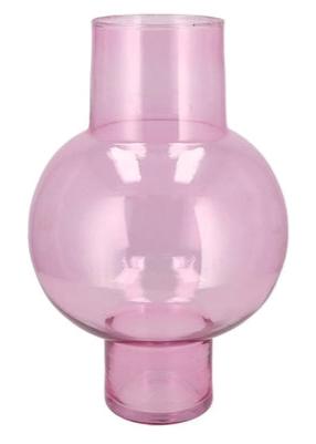 Fuschia large bulb vase
