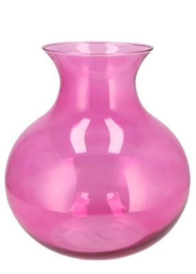Fuschia small sphere glass vase