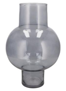 Grey large bulb vase