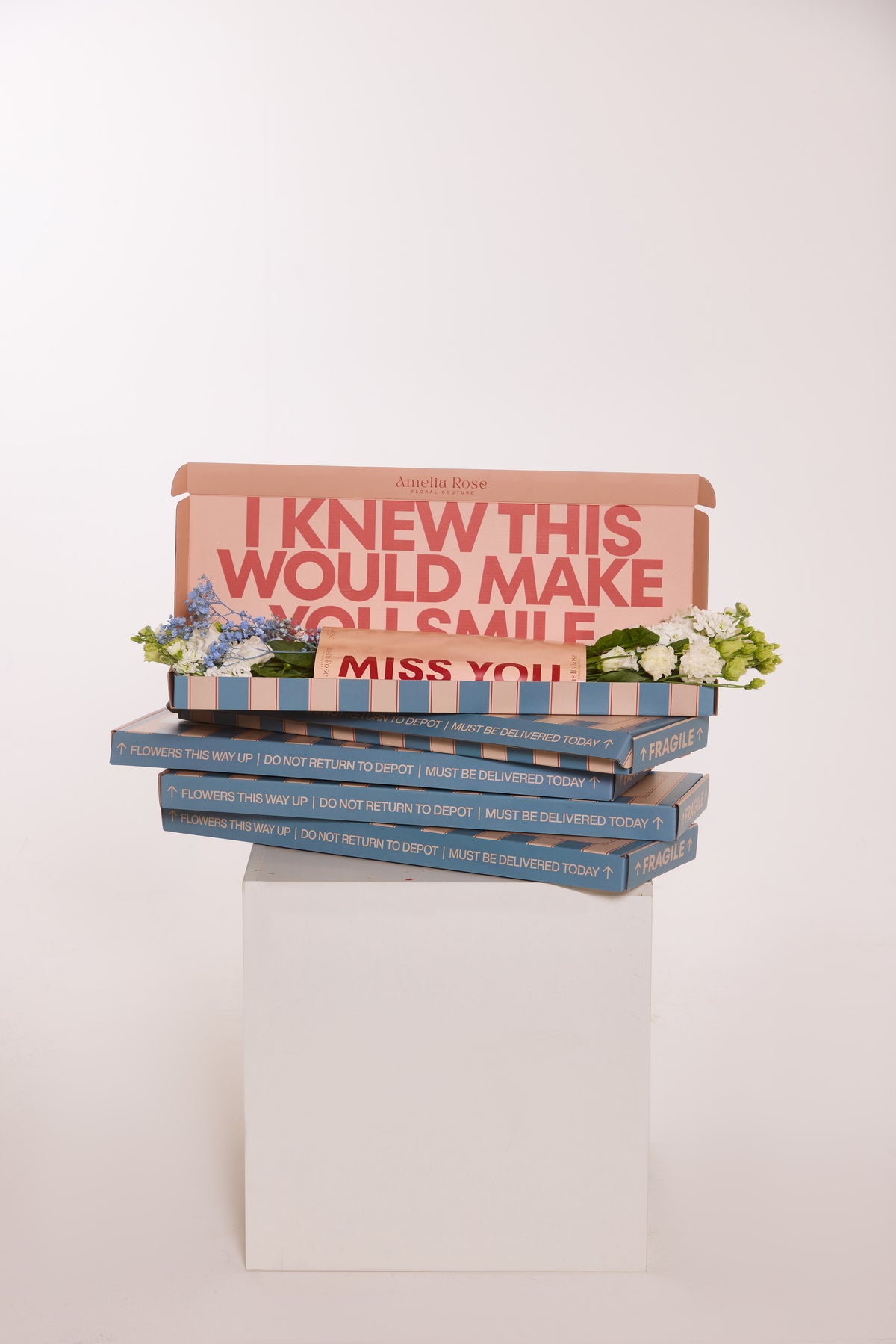 Blue Letterbox Flowers | Free Delivery