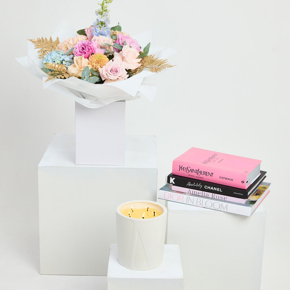 Pastel with gold