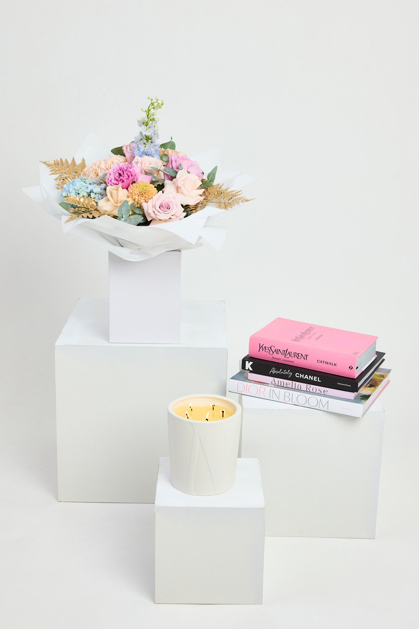 Pastel with gold
