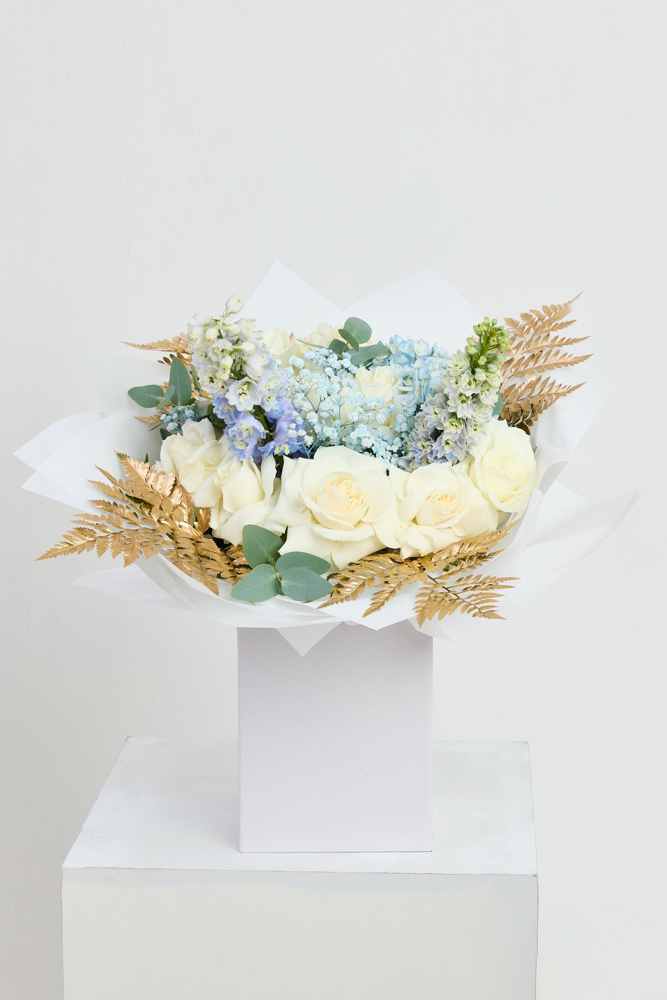 Blue with gold