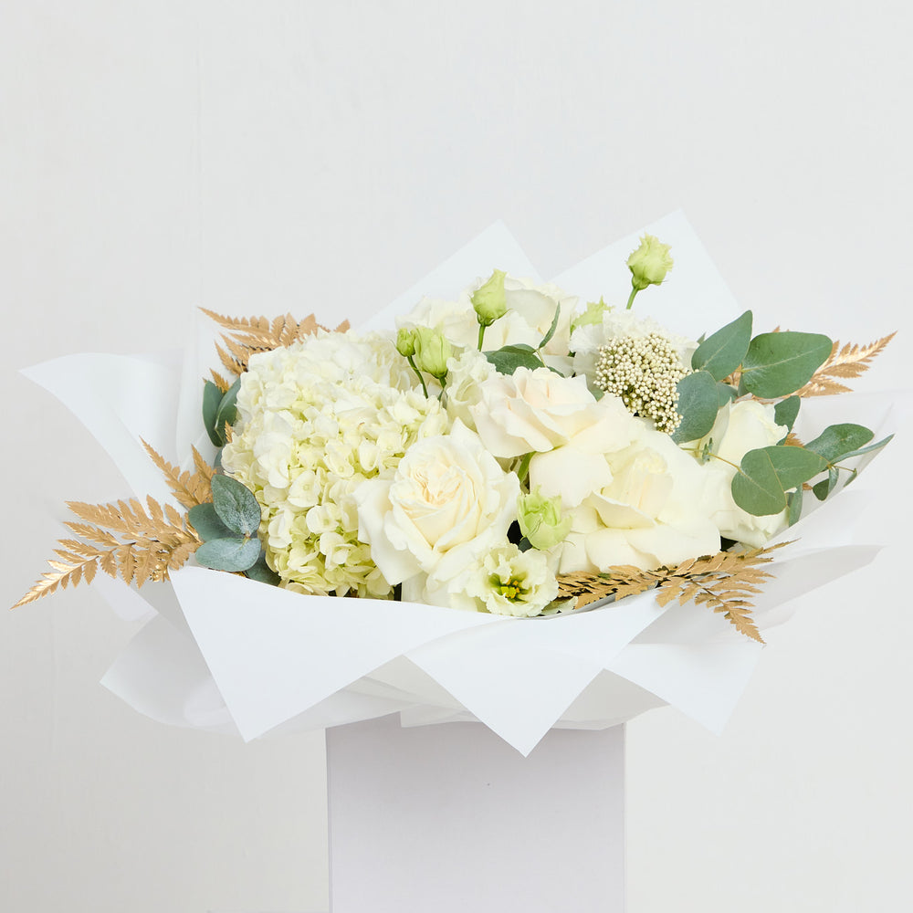 White with gold