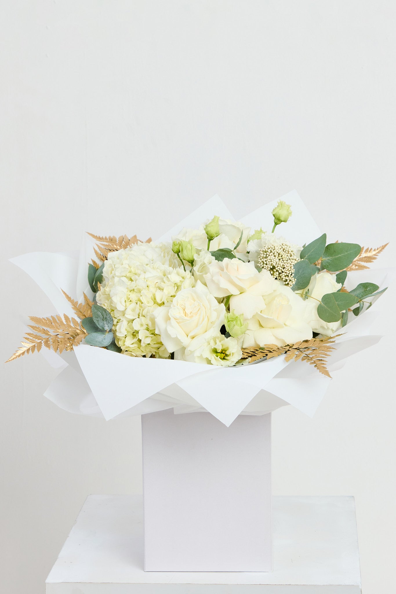White with gold