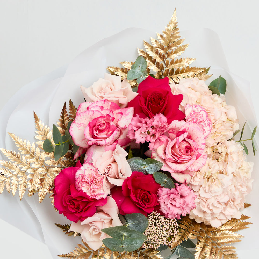 Pink with gold