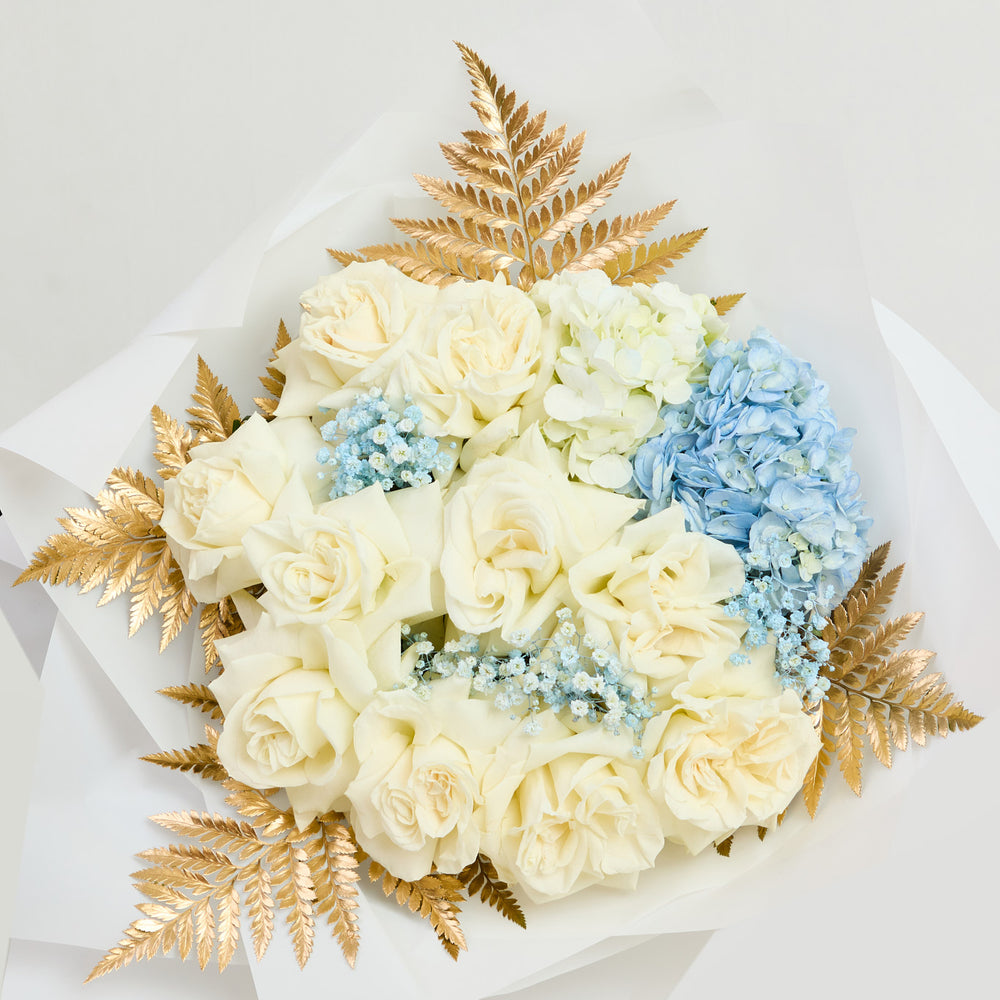 Soft Blue & Gold
