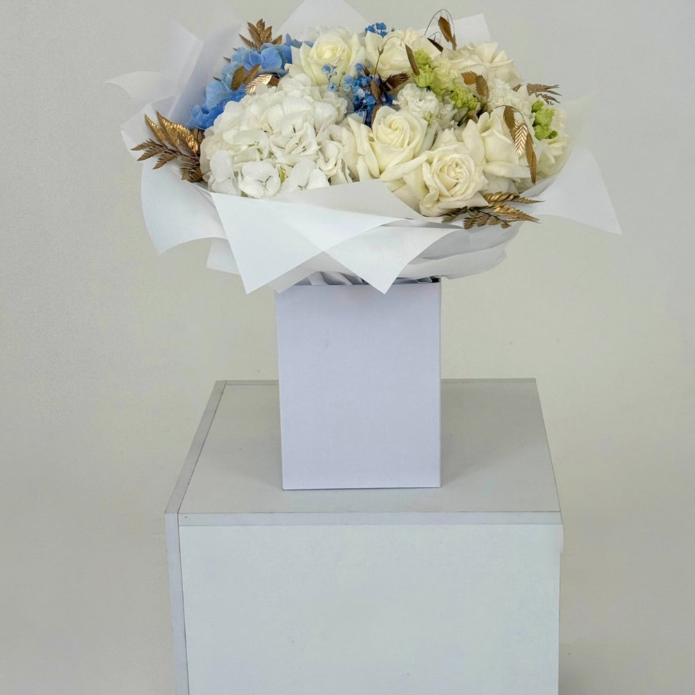 Soft Blue & Gold