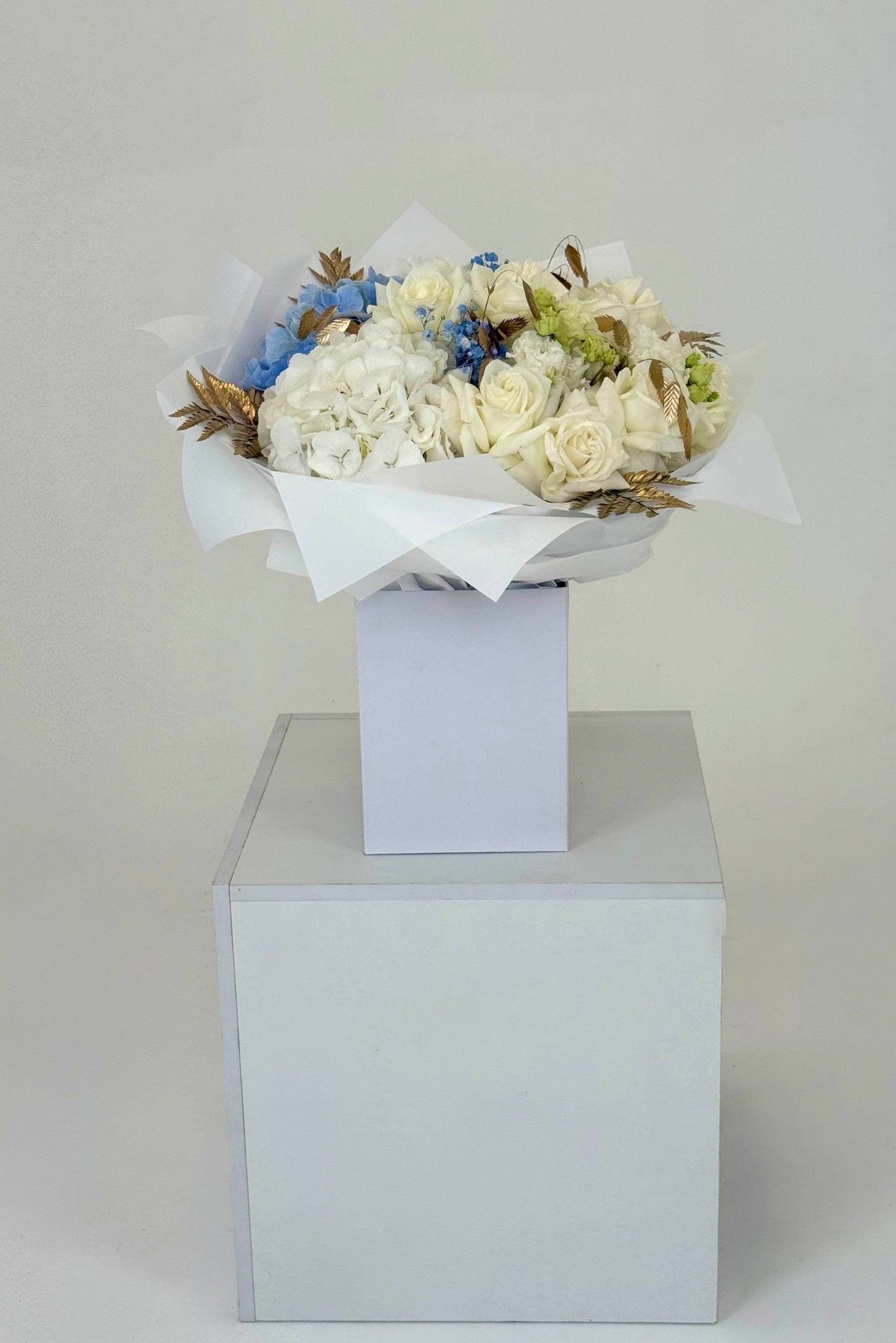 Soft Blue & Gold
