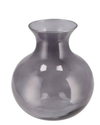 Grey small sphere glass vase