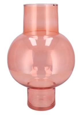 Pink large bulb vase